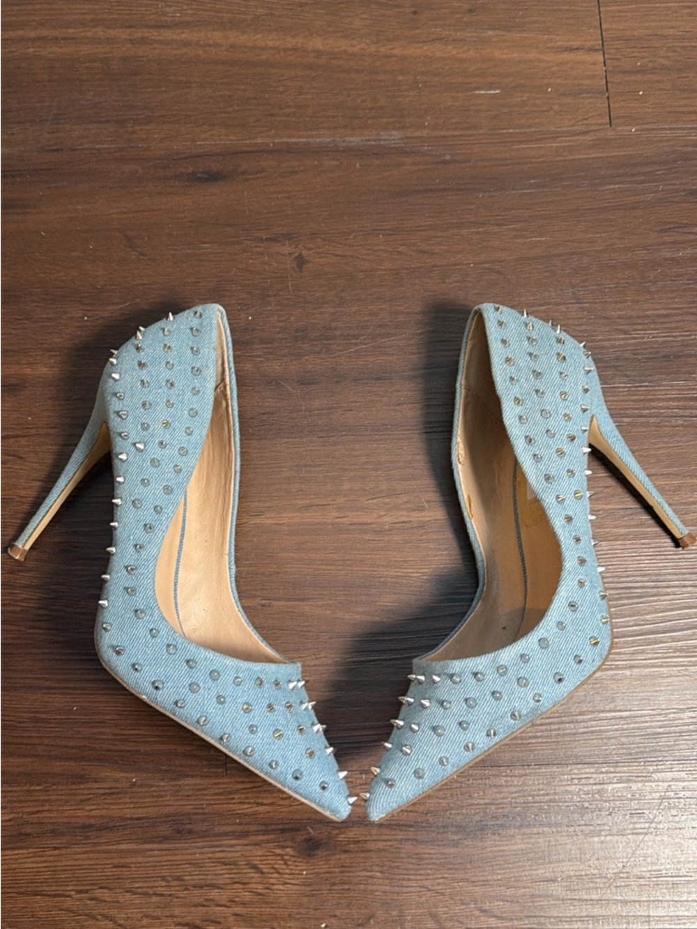 Steve Madden Daisie Spike Denim Pumps